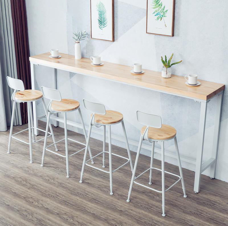 Solid Wood Counter Stool Contemporary Armless Stool for Living Room