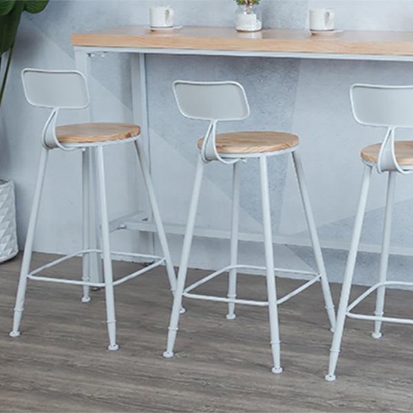 Solid Wood Counter Stool Contemporary Armless Stool for Living Room