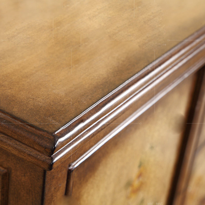 Traditional Storage Chest Manufactured Wood Storage Chest Dresser with 4 Drawers