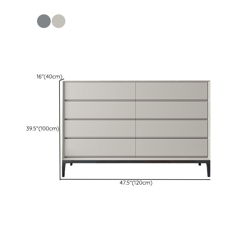 Contemporary Storage Chest Stone Bedroom Chest with Black Legs