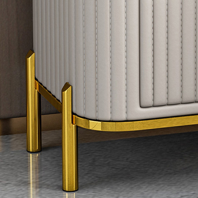 Glam Vertical Stone Storage Chest Bedroom Chest with Drawers