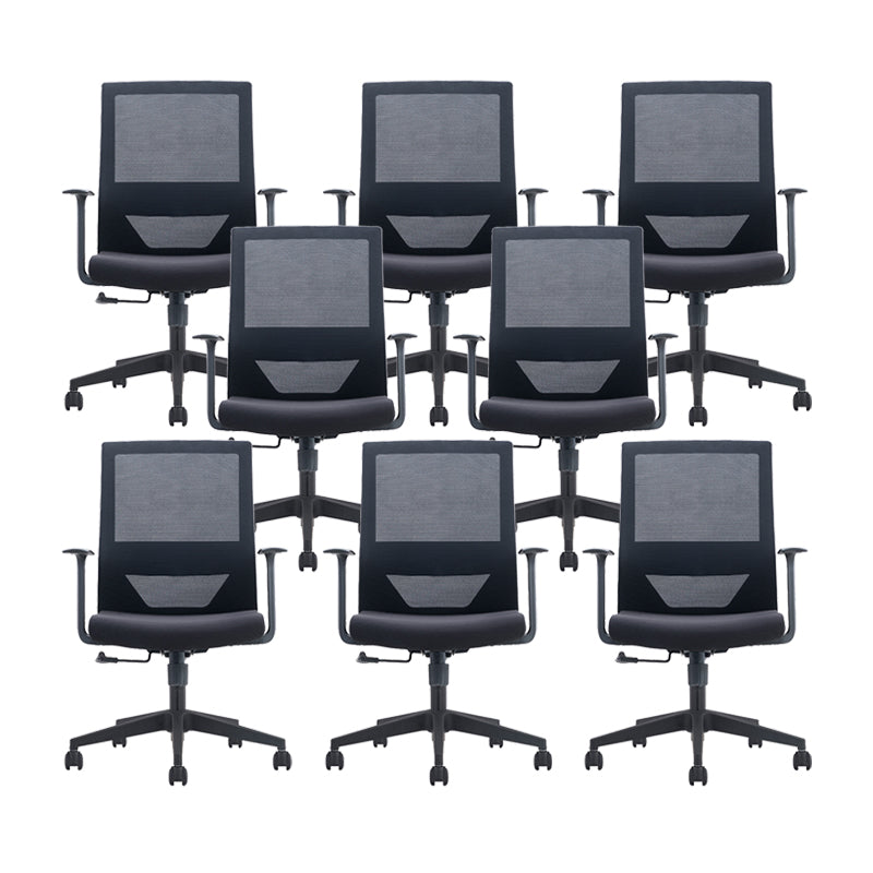 Contemporary Microfiber Chair Conference High Back Arm Chair