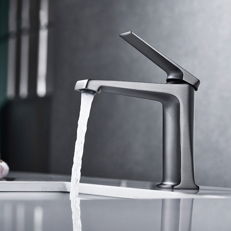 Contemporary Vessel Faucet Copper Lever Handles Low Arc Vessel Faucet