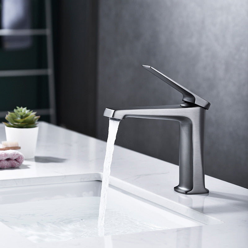Contemporary Vessel Faucet Copper Lever Handles Low Arc Vessel Faucet