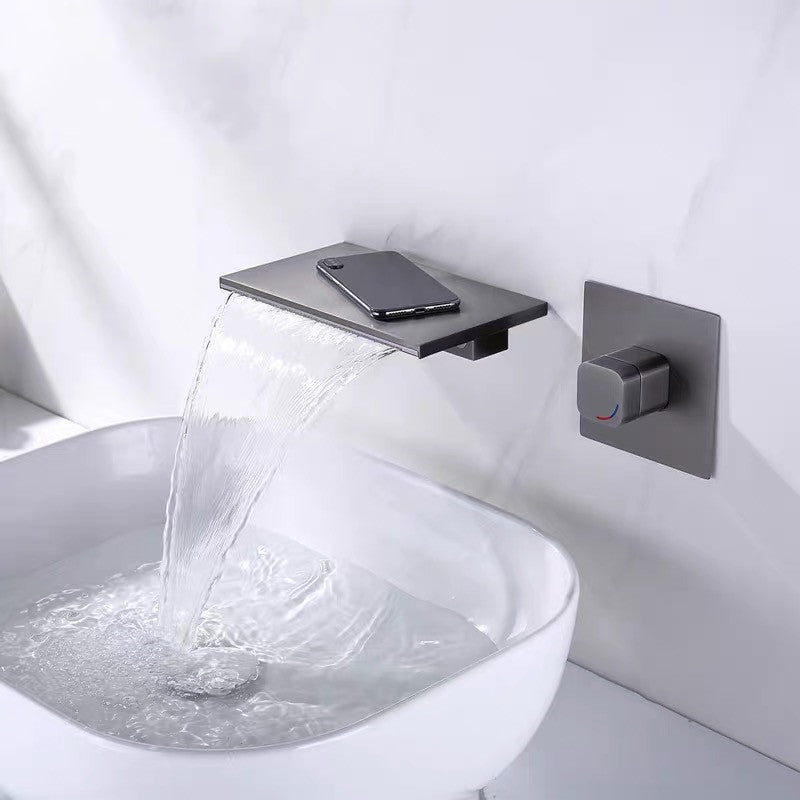 Modern Tub Faucet One Handle Copper Wall Mounted Bathtub Faucet