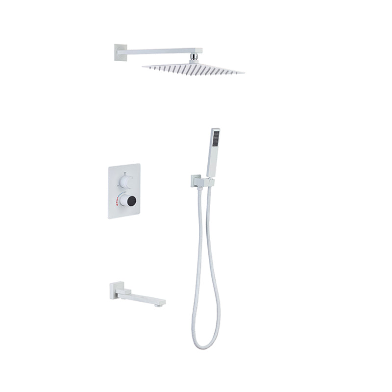 Modern Shower System Dual Shower Head Slide Bar Thermostatic Wall Mounted Shower Set