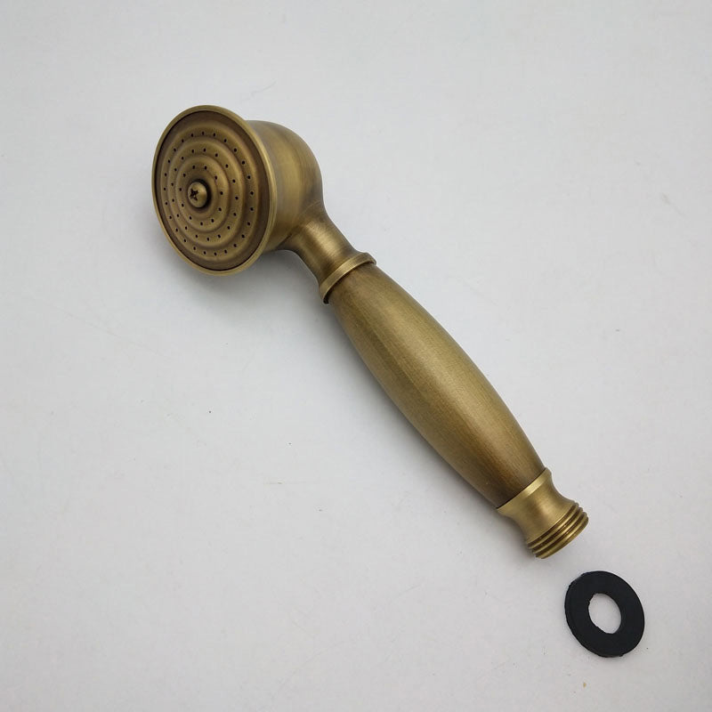 Traditional Handheld Shower Head with Hose Polished Brass Wall-Mount Showerhead