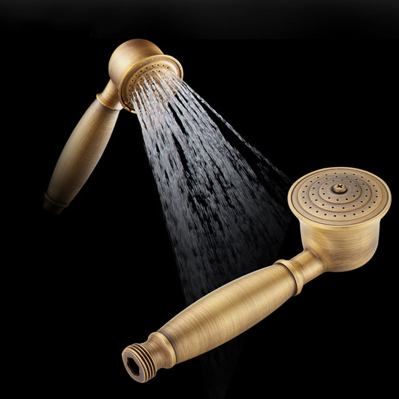 Traditional Handheld Shower Head with Hose Polished Brass Wall-Mount Showerhead