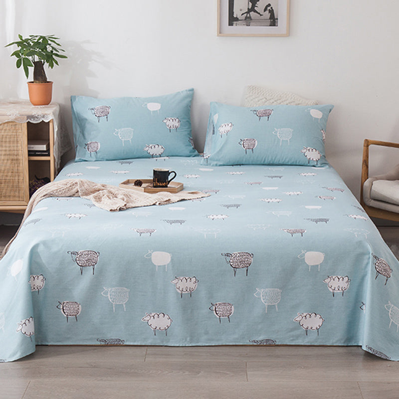 Cotton Printed Sheet Breathable Non-Pilling Fade Resistant Soft Sheet
