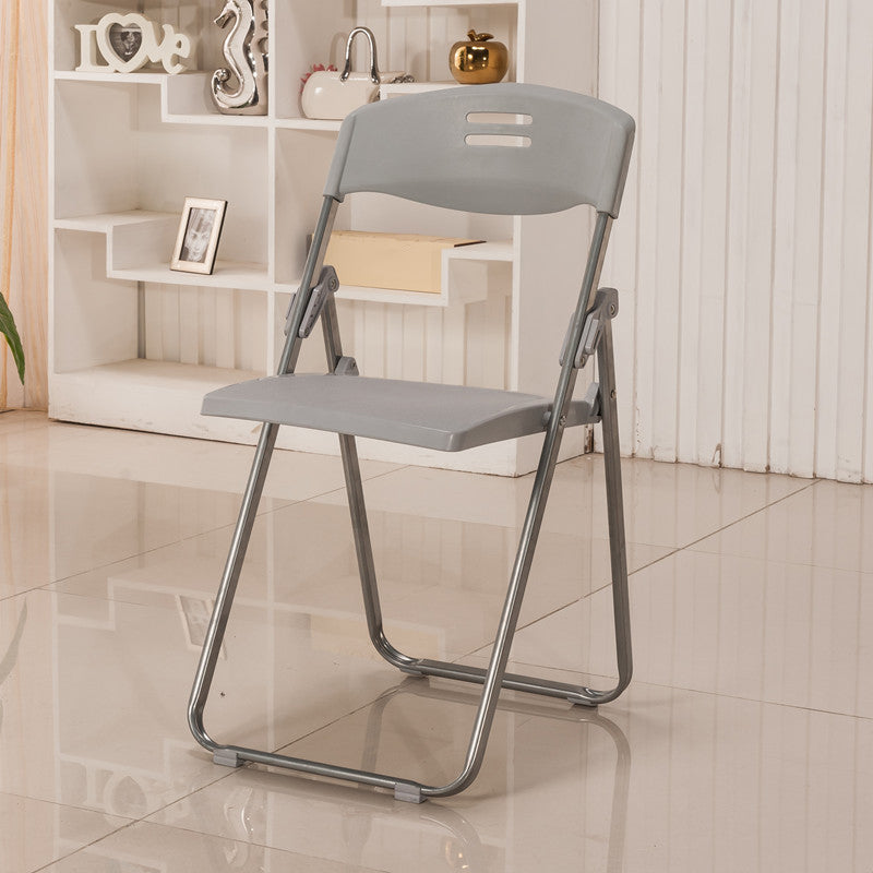 Modern Desk Chair Plastic Computer Chair Mid-Back Chair No Wheels