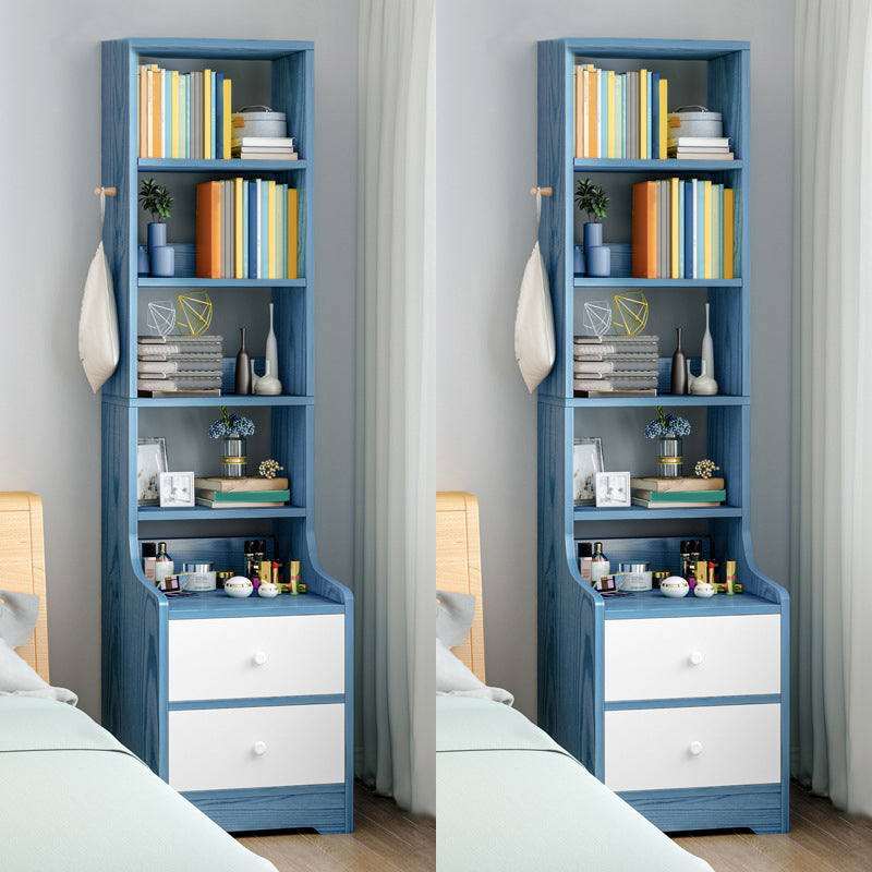 Open Storage Bed Nightstand Contemporary Bedside Cabinet for Bedroom