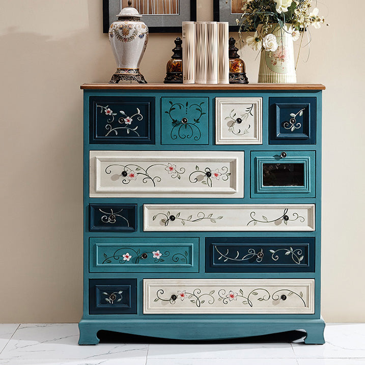 Coastal Storage Chest Dresser Solid Wood Dresser with 8/10/12 Drawers