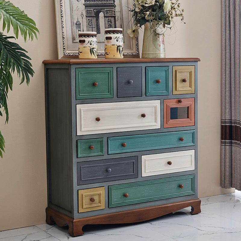 Coastal Storage Chest Dresser Solid Wood Dresser with 8/10/12 Drawers