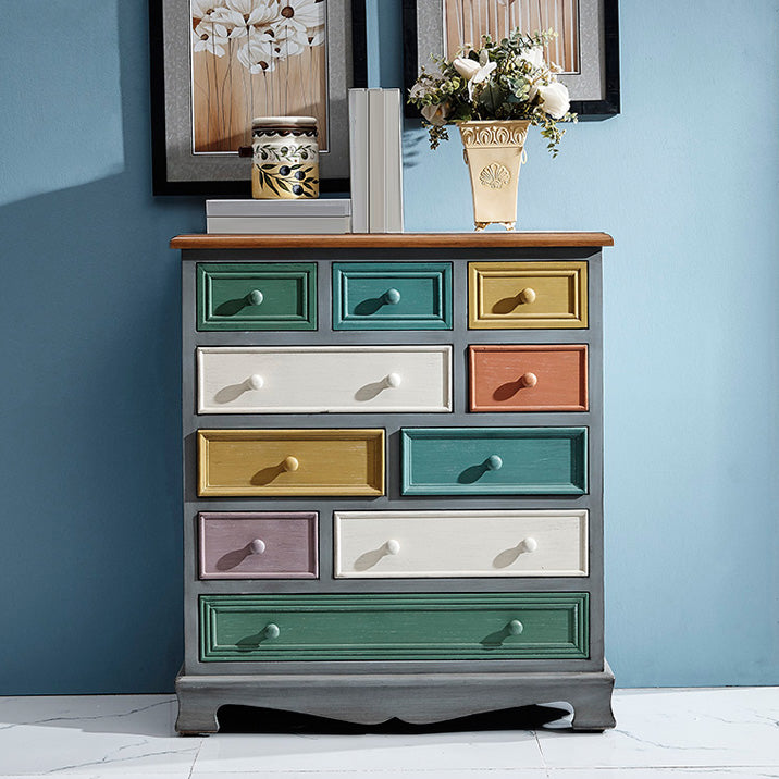 Coastal Storage Chest Dresser Solid Wood Dresser with 8/10/12 Drawers