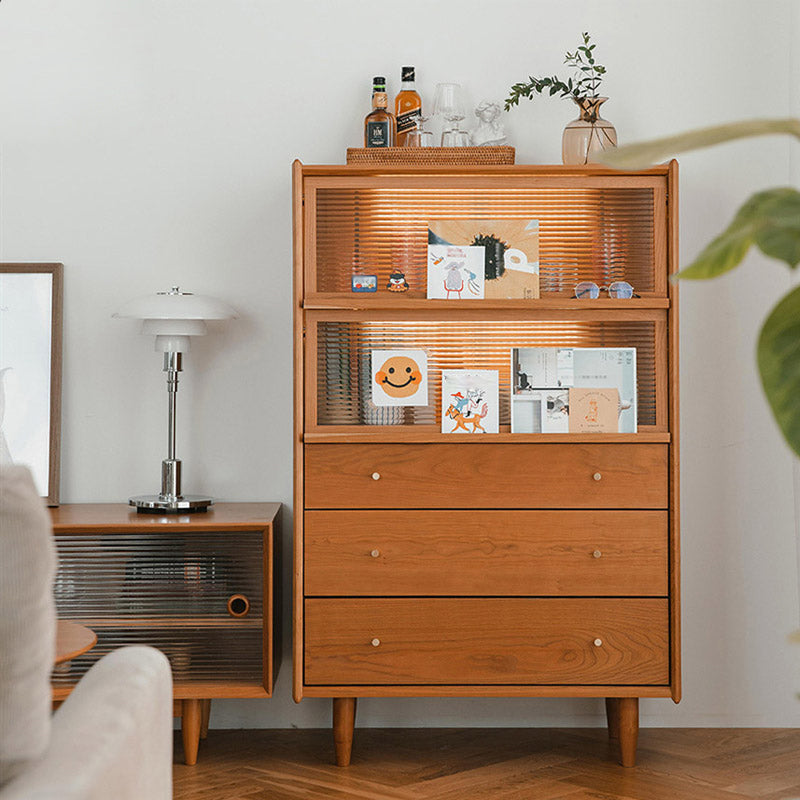 Solid Wood Storage Chest Dresser Modern Dresser without Mirror