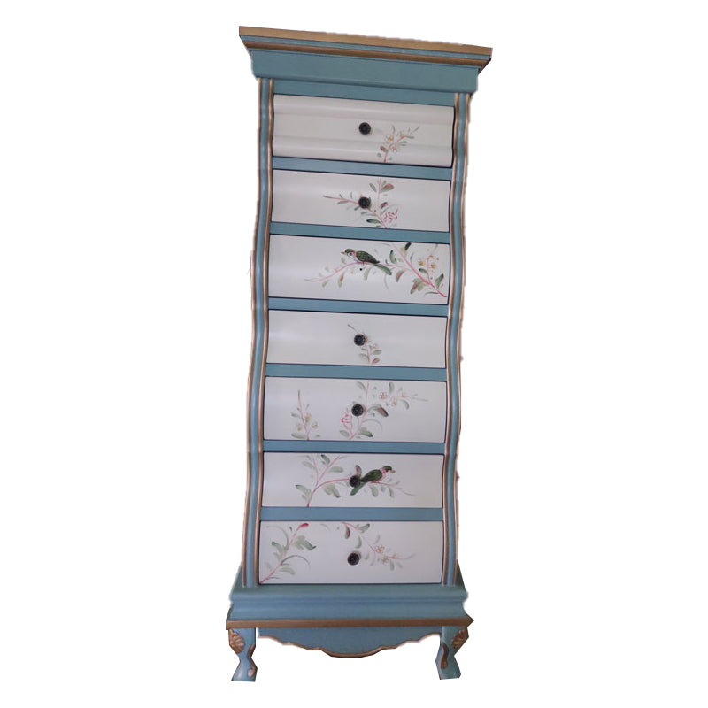 Traditional Storage Chest Solid Wood Storage Chest Dresser with 7 Drawers