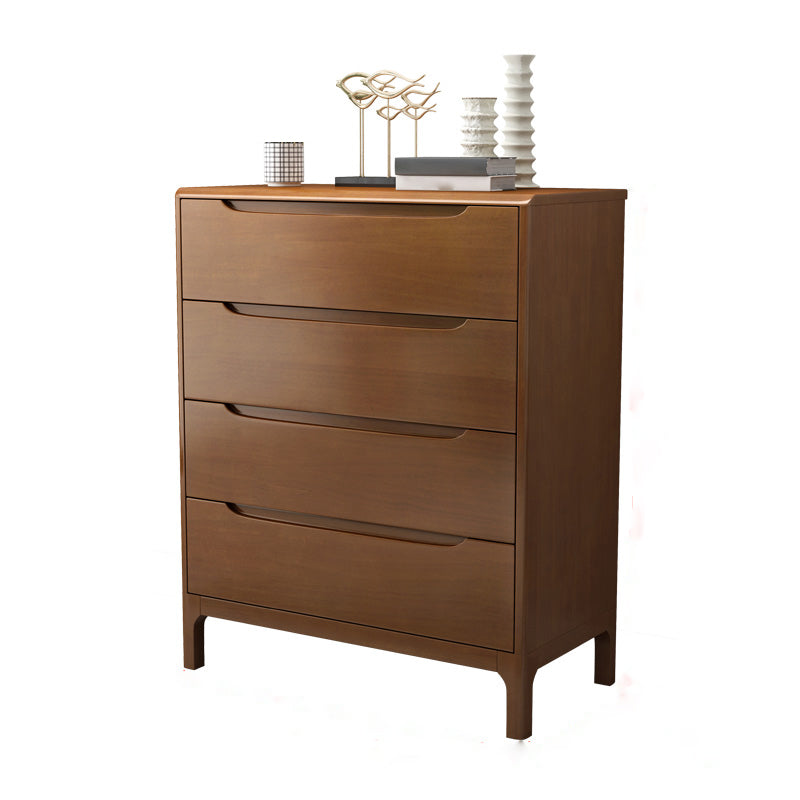 Rubber Wood Contemporary Chest Bedroom Storage Chest with Drawers