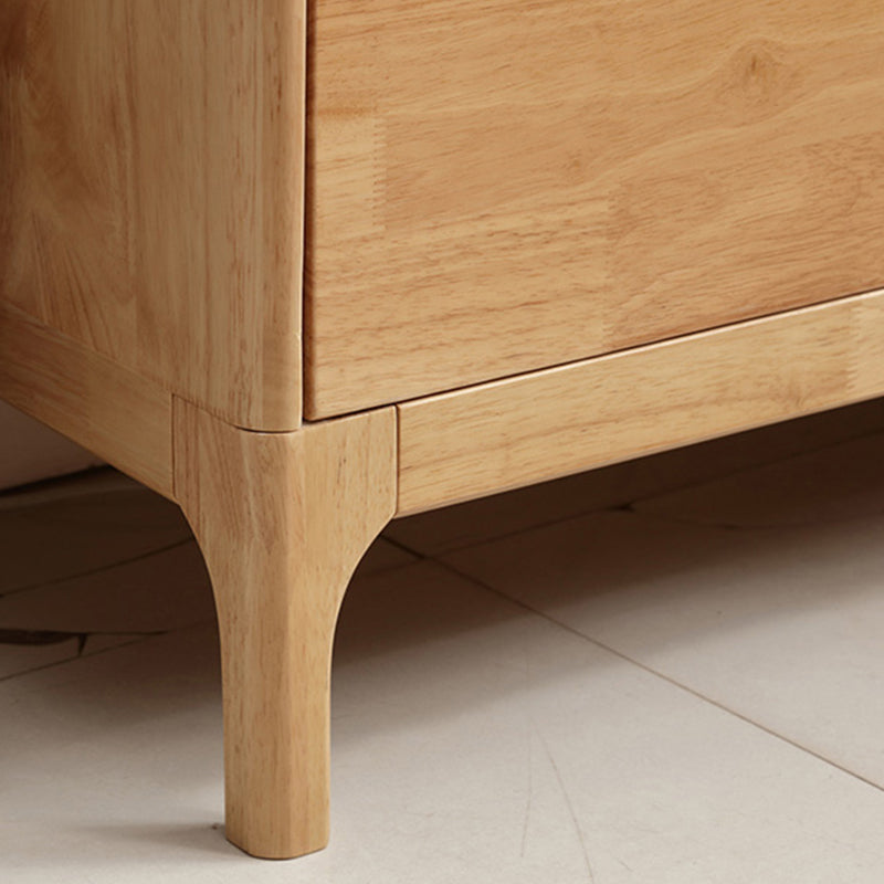 Rubber Wood Contemporary Chest Bedroom Storage Chest with Drawers