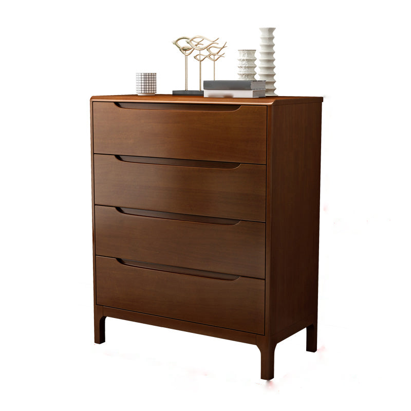 Rubber Wood Contemporary Chest Bedroom Storage Chest with Drawers