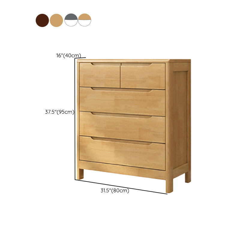 Contemporary Dresser Solid Wood Storage Chest with 5/6/9 Drawers