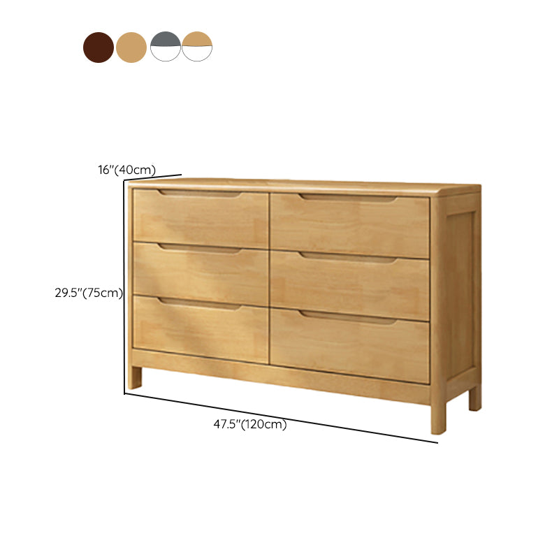 Contemporary Dresser Solid Wood Storage Chest with 5/6/9 Drawers