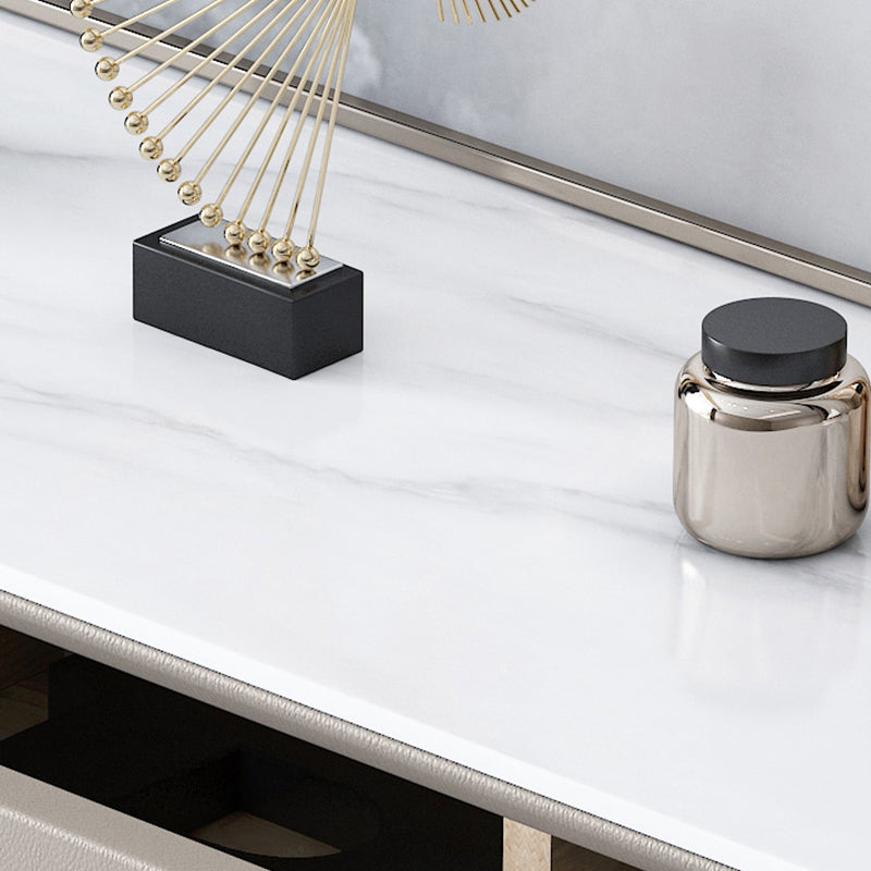 Vertical Glam Stone Storage Chest Bedroom Chest with Drawers