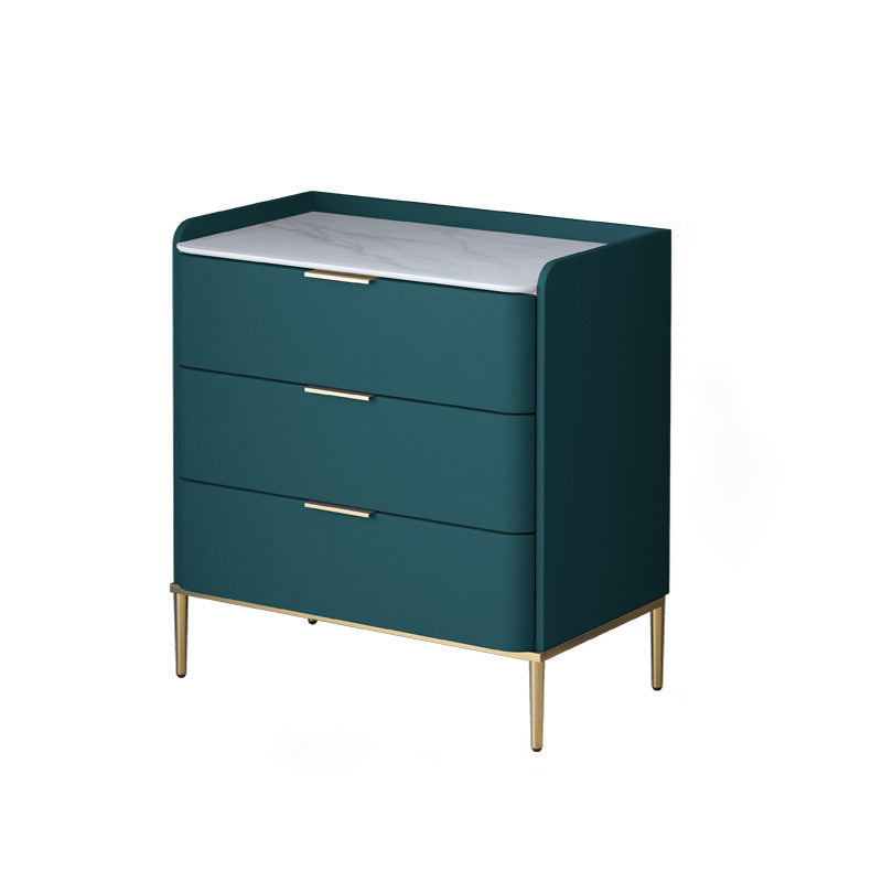 Vertical Glam Stone Storage Chest Bedroom Chest with Drawers