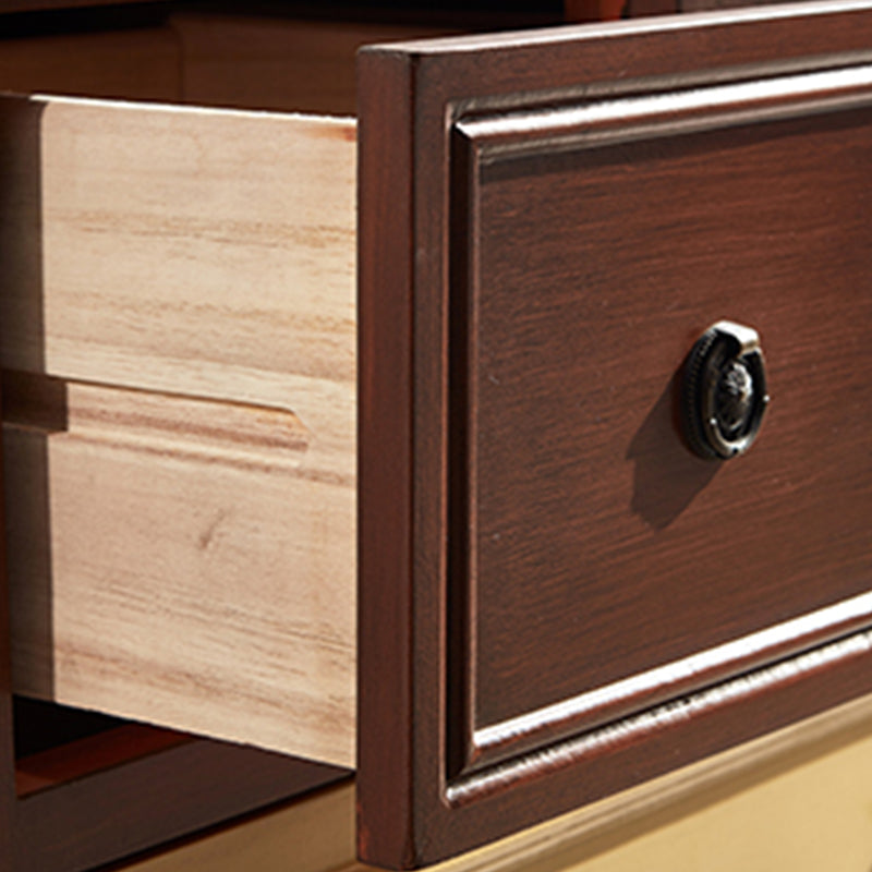 Nautical Bedroom Storage Chest Vertical Wooden Chest with Drawers