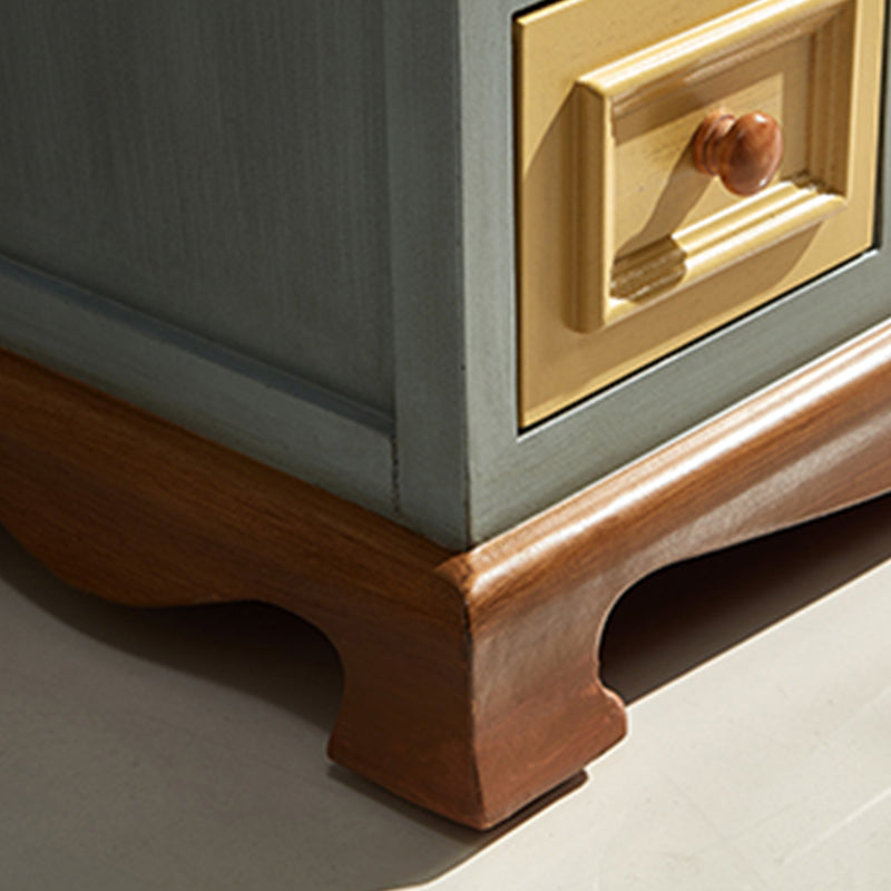 Nautical Bedroom Storage Chest Vertical Wooden Chest with Drawers