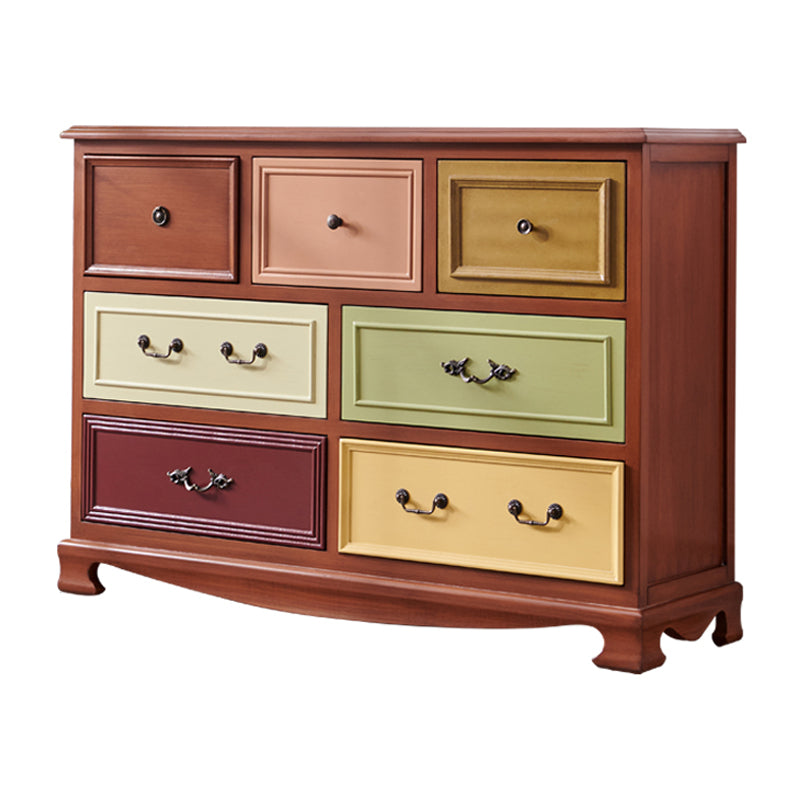 Nautical Bedroom Storage Chest Vertical Wooden Chest with Drawers