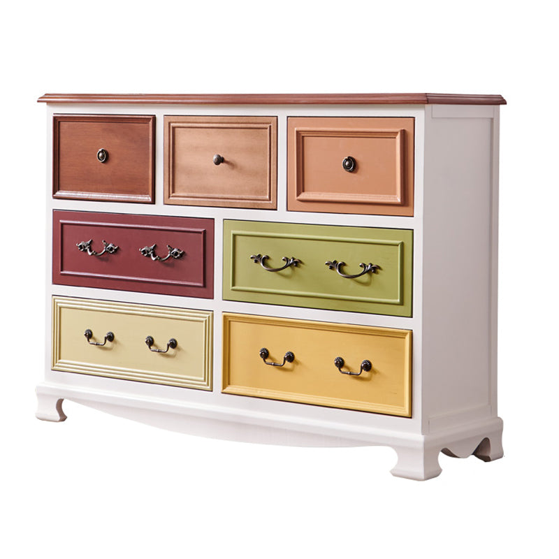 Nautical Bedroom Storage Chest Vertical Wooden Chest with Drawers