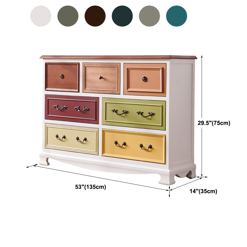 Nautical Bedroom Storage Chest Vertical Wooden Chest with Drawers