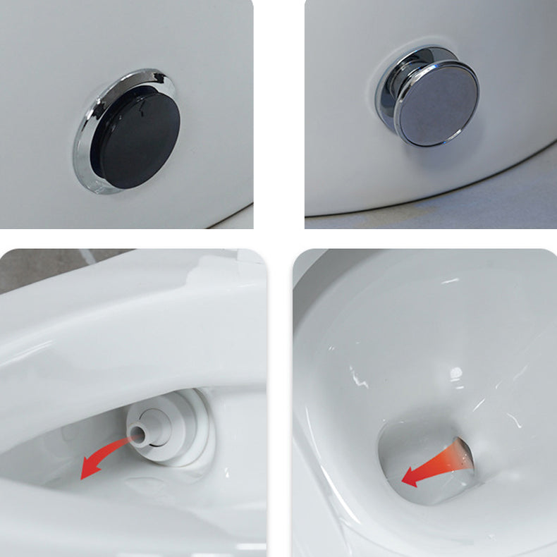 Siphon Jet Elongated Toilet Bowl Modern Flush Toilet With Seat for Bathroom