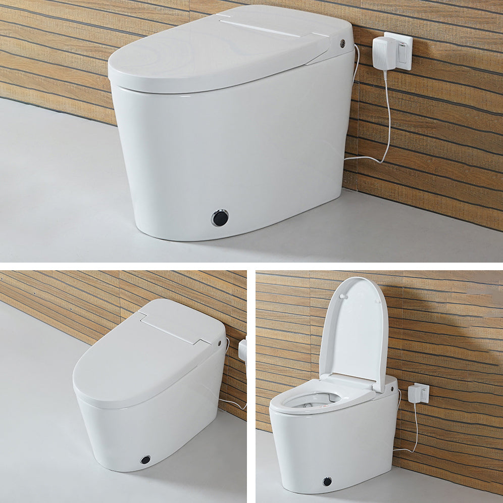 Siphon Jet Elongated Toilet Bowl Modern Flush Toilet With Seat for Bathroom