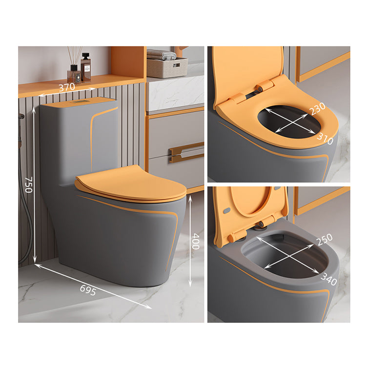Traditional Floor Mount Toilet Bowl One-Piece Toilet with Slow Close Seat