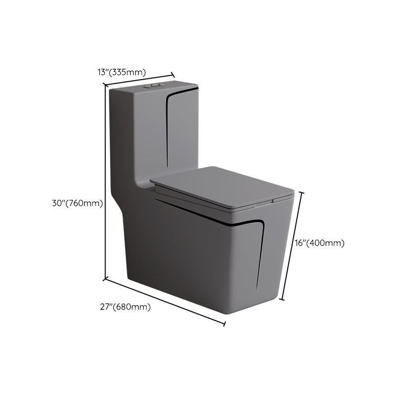 Traditional Floor Mount Toilet Bowl One-Piece Toilet with Slow Close Seat