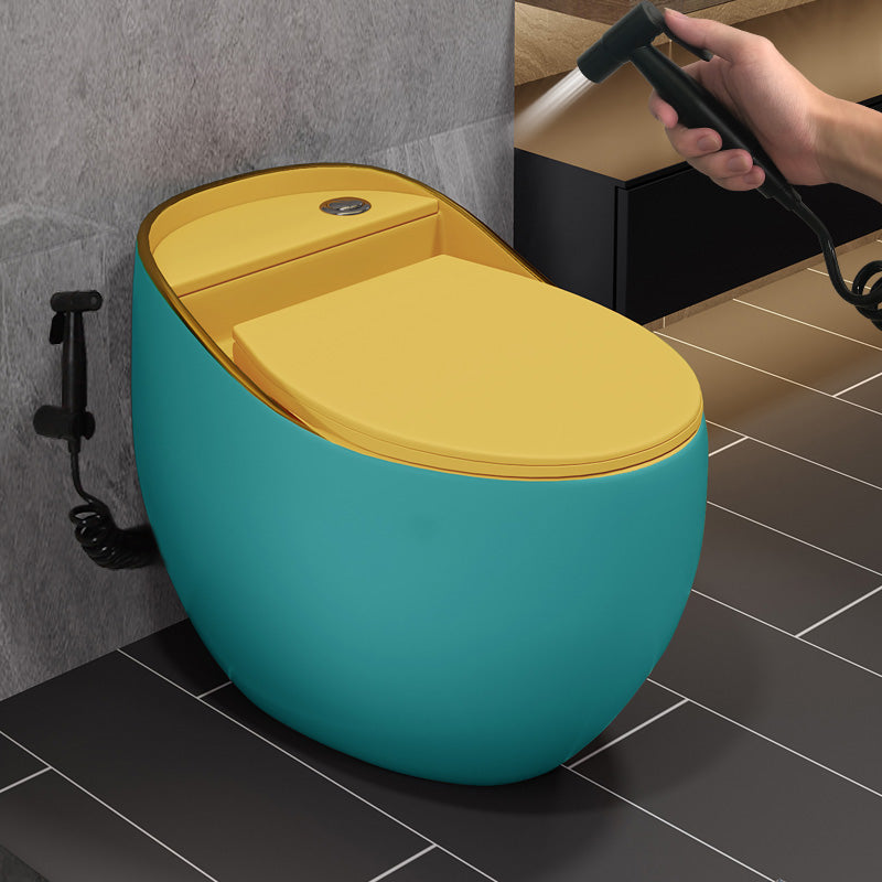 Siphon Jet Porcelain Toilet One Piece Toilet Floor Mounted Urine Toilet