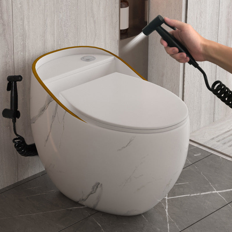 Siphon Jet Porcelain Toilet One Piece Toilet Floor Mounted Toilet Bowl
