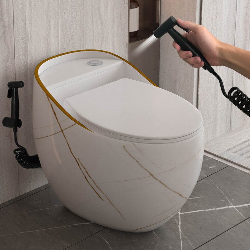 Siphon Jet Porcelain Toilet One Piece Toilet Floor Mounted Toilet Bowl