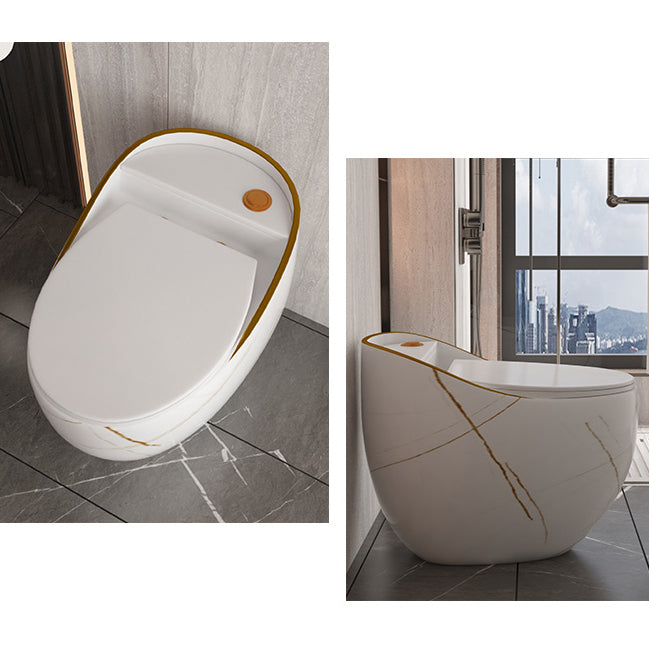 Siphon Jet Porcelain Toilet One Piece Toilet Floor Mounted Toilet Bowl