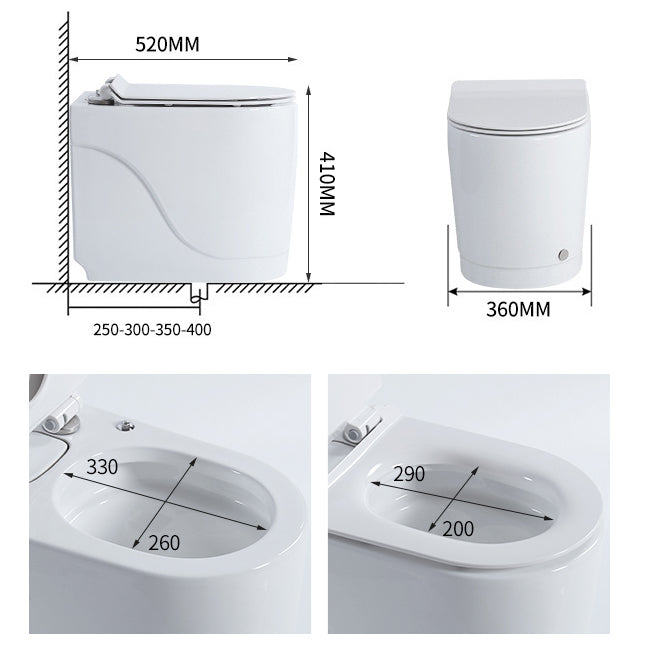 Floor Mounted Toilet One-Piece Toilet ABS Contemporary Flush Toilet