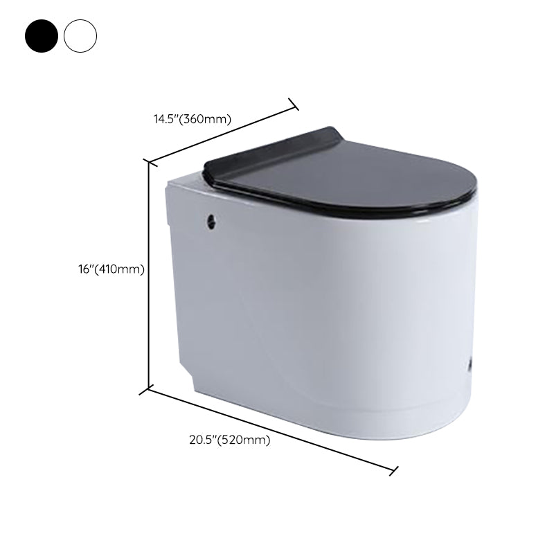Floor Mounted Toilet One-Piece Toilet ABS Contemporary Flush Toilet