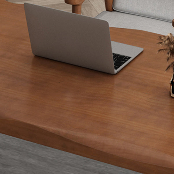 Sled Solid Wood Writing Desk Industrial Rectangular Office Desk