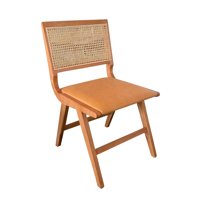 Contemporary Side Chair Open Back Wood Dining Room Chair for Kitchen