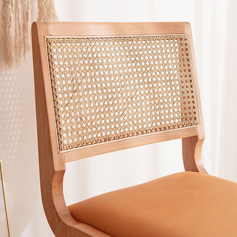 Contemporary Side Chair Open Back Wood Dining Room Chair for Kitchen