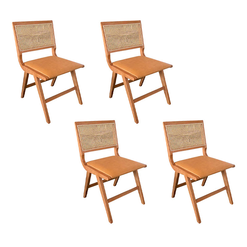 Contemporary Side Chair Open Back Wood Dining Room Chair for Kitchen