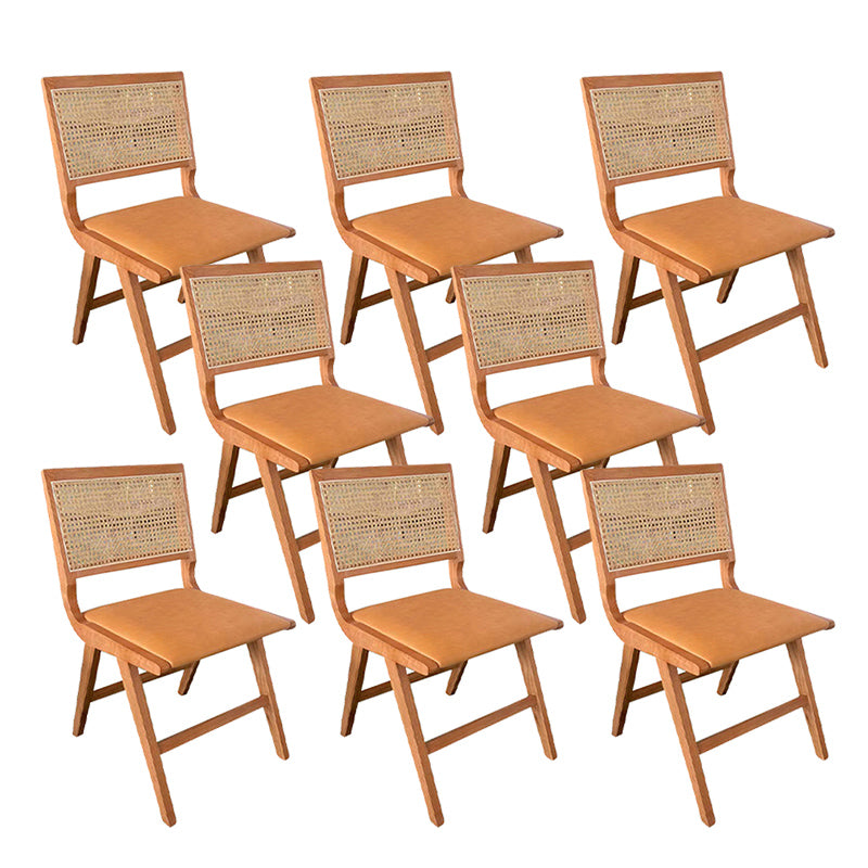 Contemporary Side Chair Open Back Wood Dining Room Chair for Kitchen