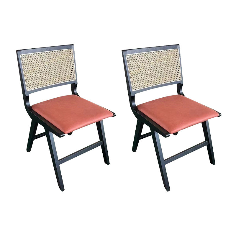 Contemporary Side Chair Open Back Wood Dining Room Chair for Kitchen