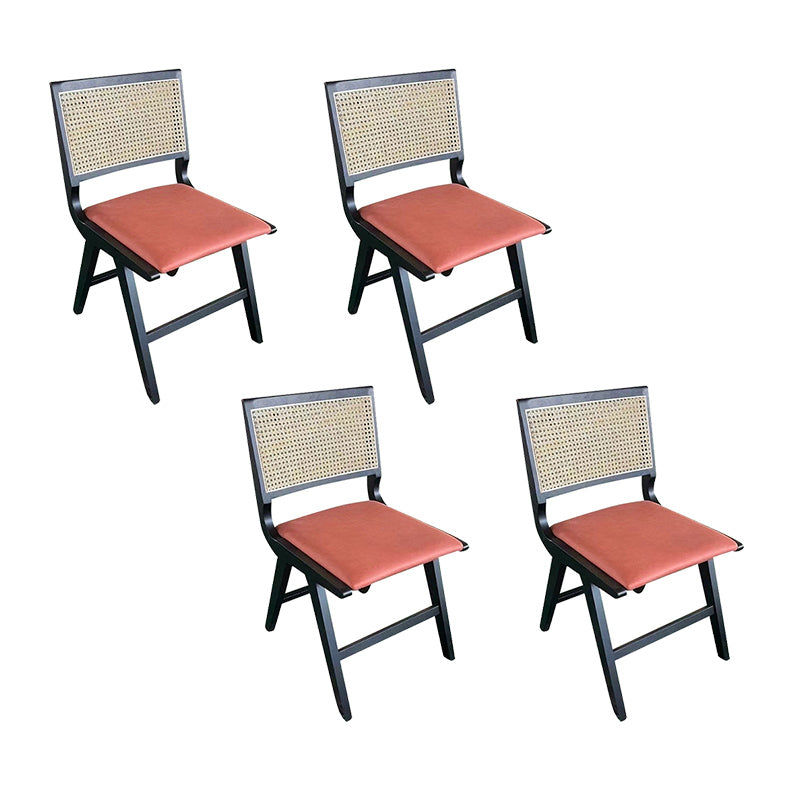 Contemporary Side Chair Open Back Wood Dining Room Chair for Kitchen