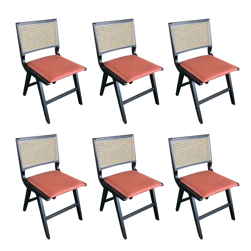 Contemporary Side Chair Open Back Wood Dining Room Chair for Kitchen